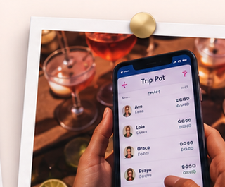 Phone showing shared girls trip costs